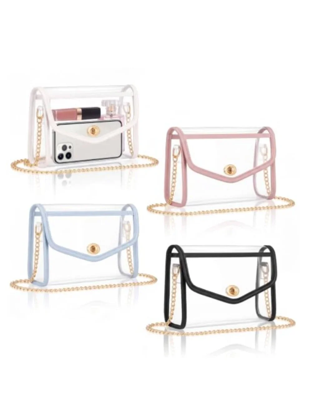 Clear Purse for Women Stadium Approved Transparent Crossbody Bag